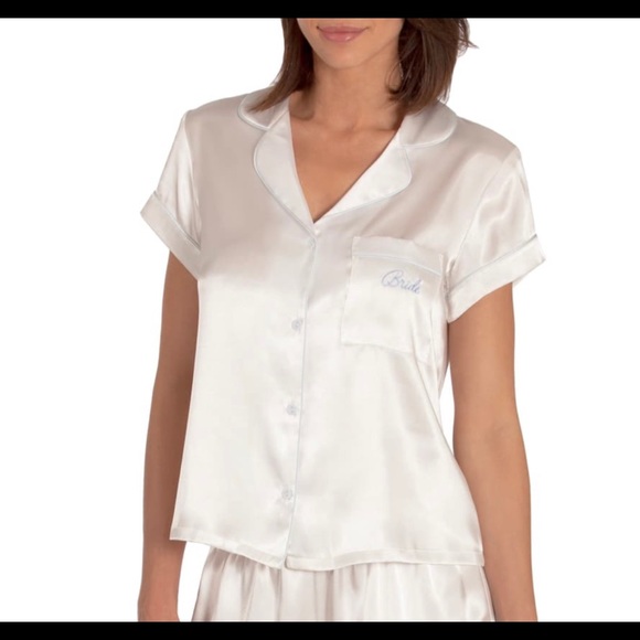 IN BLOOM BY JONQUIL Satin Pajama Shirt-NWT